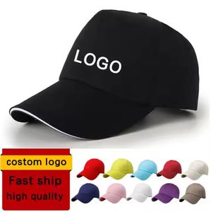 Gorra de béisbol deportiva de cinco paneles de alta calidad unisex de algodón con logotipo bordado impreso personalizado gorra de béisbol ajustable - Product Image 1