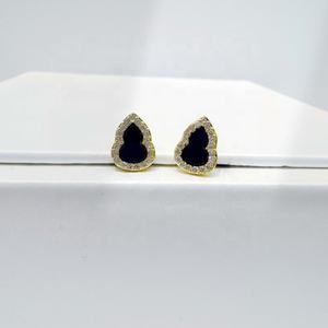 Prix usine boucles d'oreilles tendance en argent sterling 925 plaqué argent, motif nœud papillon, style coréen, petites, émaillées, simples, pour femme, bon marché - Product Image 1