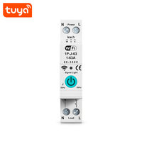 2026 Tuya Smart WiFi Baru Saklar Meter Energi 1 Fasa 63A 80-300V DIN Rail Saklar Meter Energi Otomatis PST-1P-J-63A