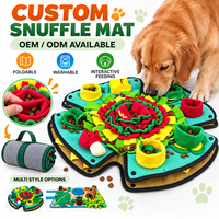 Tapis de reniflement pour chien, distributeur de nourriture lent, jouet d'enrichissement olfactif, tapis pliable pour friandises pour chiens de petite, moyenne et grande taille