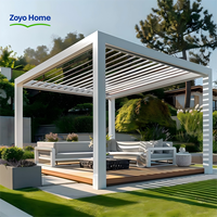 Pavillon de jardin avec auvent résistant aux UV et structure en aluminium multifonctionnelle