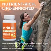 AegleWell Huile de Krill Oméga-3 Sauvage d'Alaska en Gélules Végétaliennes Biologiques Marque Privée 120 Comprimés Compléments Alimentaires pour Adultes