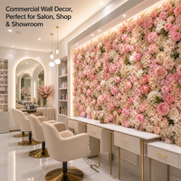 Seidenrosen-Kunstblumenwand-Panel mit Netzrückseite für Hochzeits-Hintergrund, Fotobox, Event-DIY, Blumenwand-Dekoration