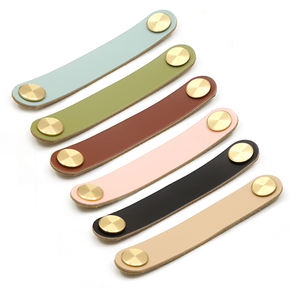 HJY Boutons et boutons modernes en métal zingué en <span class=keywords><strong>cuir</strong></span> PU pour tiroirs, armoires de salle de bains, armoires et armoires - Product Image 2