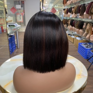 Premium Ice Silk <b>Wig</b> 8 Inch Bone Straight Human Hair <b>Wig</b> Headband <b>Wig</b> Easy Daily Wear Wholesale Bulk Sale - Product Image 5