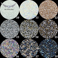 Micro-billes de cristal, caviar, pierres rondes pour ongles, strass en gelée, perles de strass en vrac