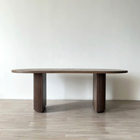 Ensemble de table à manger ovale en bois massif BYRON EMPERADOR, meubles en chêne vintage de luxe faits à la main pour salle à manger, inspiré de RH