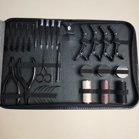 Kit complet d'accessoires pour extensions de cheveux - Pinces à micro-perles + Crochets à boucle + Pinces de sectionnement