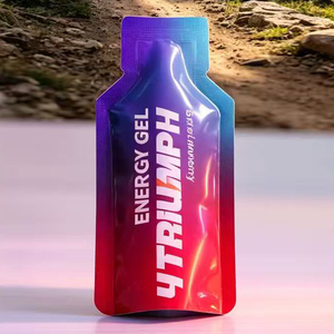 Bolsa de Alimentos con Forma Personalizada, Bolsa de Aluminio Mylar, Bolsas con Sellado de Tres Lados para Empaque de Gel Energético Deportivo con Muesca de Apertura - Product Image 1