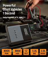 Démarreur de moteur de voiture d'urgence Nexest avec pompe de gonflage d'air de véhicule 12v compresseur d'air de voiture gonfleur de pneu de batterie