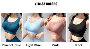 Middle Support Removable Padding Hot Selling Open Back Gray Nude Yoga Tube Sport Bra For Women Fitness