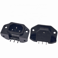C14 שקע כוח iec60320 c13 שקע כוח שקע 10a 250v בורג הר 3 מחבר שקע ac עבור pdu ups ארון