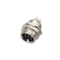 Conector de aviación de pines y conector de alimentación de cableado de equipo médico de enchufe ensamblado M12 de 2-7 pines