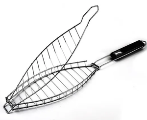 Panier de barbecue en acier inoxydable de haute qualité en forme de poisson, résistant à la chaleur, antiadhésif, pour pique-nique en plein air - Product Image 1