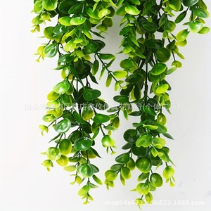 Plante artificielle murale en eucalyptus et rotin, 78 cm, pour décoration intérieure et extérieure, plante grimpante simulée - Product Image 3