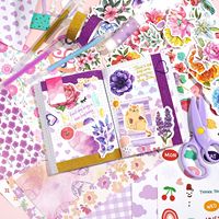 Coffret Cadeau Carnet 180 Pièces Papier de Haute Qualité Motif Floral Européen et Américain pour Diplôme et Journal Créatif Enfant