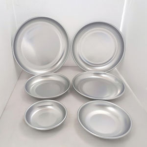 Bandeja de mariscos Plato de exhibición de aluminio Dos niveles Comida Plato redondo Buffet Restaurante Tier Tower Set - Product Image 2