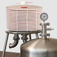 Filtre à profondeur en acier inoxydable 316L, d'occasion, fabriqué en Chine, pour l'extraction d'huile de qualité alimentaire, avec boîtier de filtre lenticulaire, 200L/heure, garantie 3 ans