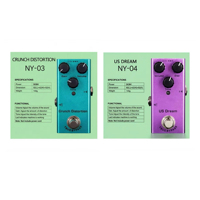 Mini pédale d’effets guitare de la série NY, 10 modèles