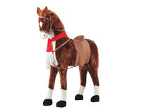 Cheval en peluche super doux et coloré, personnalisé en usine à Yangzhou, avec son de galop réaliste, 113 cm