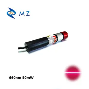 D18mm 660nm 50mW מתכוונן התמקדות אדום קו 30 מעלות לייזר מודול פאוול עדשת 3D הדמיה מובנה אור לייזר