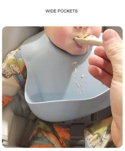 Ensemble d'alimentation pour bébé, bavoir en silicone, bol, cuillère pour bébé, sans BPA, accessoires pour l'autonomie alimentaire du bébé, ustensiles pour tout-petits - Product Image 6