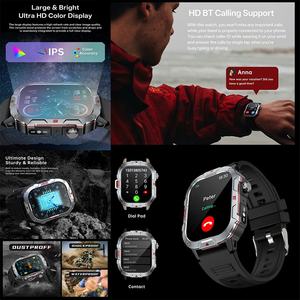 Nuovo Design Smartwatch da Esterno C40 PRO Impermeabile Montre Connecte Orologio Intelligente alla Moda con Torcia per Uomini e Donne - Product Image 4