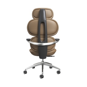 Silla de Cuero Moderna con Respaldo Alto, Soporte Lumbar Ajustable, Adecuada para la Sede Corporativa y la Oficina Presidencial - Product Image 3