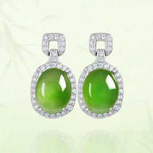 Boucles d'oreilles en jaspe et jade naturel Hotan, en argent S925, design original, bijoux pour femmes, accessoires féminins simples et à la mode, D1109 - Product Image 1