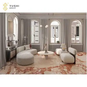 Yushi Customized Luxury Stone Rose Pink Marble Bvlgari Red Marble Slabs for Wall Decoration