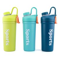 Vente transfrontalière chaude 600ml Double couche en acier inoxydable vide secouer tasse Fitness exercice protéines bouteilles de sport