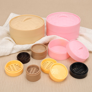 ABS plastic simulated steamer, decompression bun packaging steamer, DIY playhouse <b>mini</b> kitchen steamer prop - Product Image 1