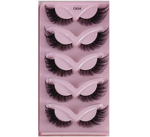 Pestañas de <span class=keywords><strong>seda</strong></span> natural con alas 3D Faux Mink <span class=keywords><strong>Foxy</strong></span> Fluffy Eye Lashes medias pestañas <span class=keywords><strong>Foxy</strong></span> Winged Cat Eye Lashes - Product Image 4