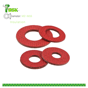 Бумага красного цвета волоконная шайба для винтов размером M2 до M16 красная Вулканизированная изоляционная бумажная шайба - Product Image 5