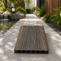 Planches de terrasse en composite WPC bicolore 140x23mm, co-extrudées, creuses, faible entretien, pour terrasse, balcon, aménagement paysager