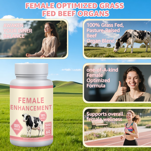 Suplementos <span class=keywords><strong>Halala</strong></span> para el Equilibrio Femenino, Cápsulas de Órganos de Res Alimentada con Pasto, Mezcla 6 en 1 - Product Image 5