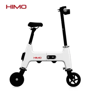 [Eu armazém] frete grátis mini moda xiaomi himo h1, portátil, dobrável, dois rodas, bicicleta elétrica, cidade, bicicleta
