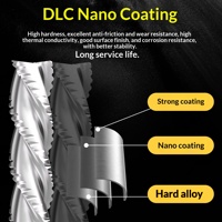Fraise à dégrossir en acier au tungstène à 3 cannelures pour aluminium, pour centre d'usinage CNC