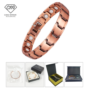 สร้อยข้อมือแม่เหล็กทองแดง 100% สร้อยข้อมือบำบัดแม่เหล็ก 2000gs พลังงานควอนตัม สเกลาร์ ไบโอ เอ็นเนอร์จี สร้อยข้อมือเพื่อสุขภาพและความสมดุล - Product Image 4