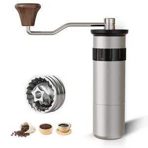 Large Capacity coffee makers and expresso maker machine hand Coffee Grinder Stainless Steel Conical Burr Coffee Bean Grinder