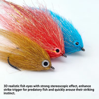 Leurre souple Ice & Fire Fly Lure avec hameçon haute teneur en carbone pour la pêche en eau douce (rivière, bass, truite, brochet, saumon, tête de serpent) et en eau salée légère (mer, côtière)