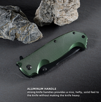 Couteau pliant de survie pour le camping Yeehand FK-010 avec manche en aluminium, lame tranchante, personnalisable OEM, facile à transporter