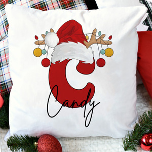 Federa Natalizia Personalizzata <span class=keywords><strong>con</strong></span> Nome, Copricuscino Decorativo per Feste di Natale, Regalo di Natale per Bambini, Famiglia e Amici - Product Image 3