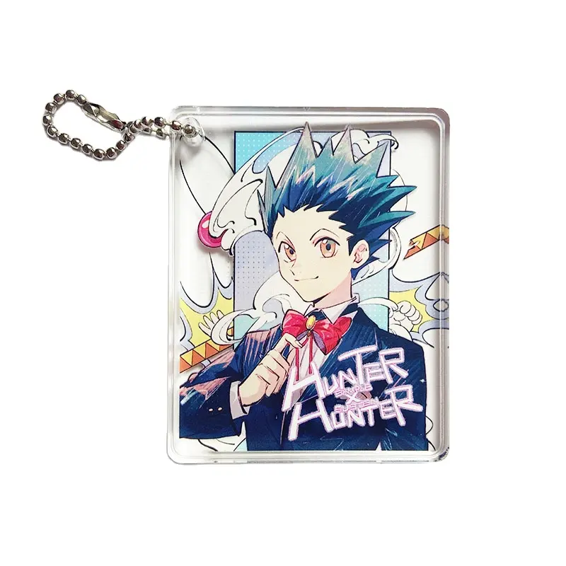 Gantungan kunci kustom akrilik anime Sunshine Boy Blue rambut memegang gantungan kunci rantai hadiah merek gantungan kunci