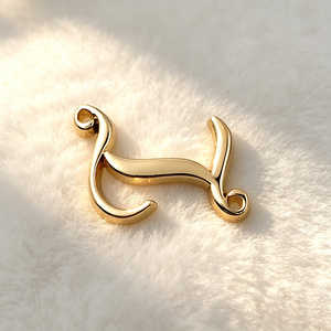 Étiquette métallique à coudre pour vêtements de bain, étiquette métallique gravée sur mesure avec logo plaqué, accessoire vestimentaire - Product Image 1