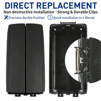 Funda para reposabrazos de coche 98100602AU 98100602HE con costuras negras de grano fino para Peugeot 4008 5008 508L Citroën C5 AIRCROSS