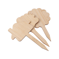 Etiquetas de madera en forma de T para herramientas, suministros de jardín, etiquetas de bambú para plantas, para macetas de vivero, siembra, bonsáis, hierbas en maceta y flores