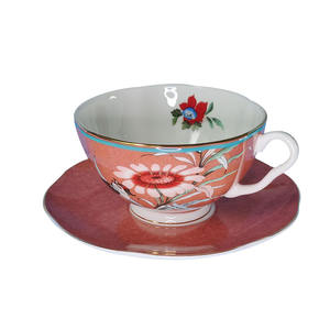 Taza de Café de Porcelana Fina de Lujo, Taza de Té de la Tarde Yanhong Peony, Caja de Regalo - Product Image 1