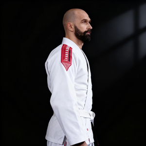 <span class=keywords><strong>Kimono</strong></span> de Jiu-Jitsu en tissu tissé or 480 GSM - <span class=keywords><strong>Kimono</strong></span> de Jiu-Jitsu de qualité supérieure et <span class=keywords><strong>Kimono</strong></span> Gi pour la compétition, col en caoutchouc, broderie personnalisée, conforme à la norme IBJJF - Product Image 4