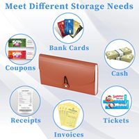 Organiseur de dossiers extensibles personnalisé, 13 pochettes, dossier extensible avec plusieurs pochettes pour ranger des lettres, des documents A5